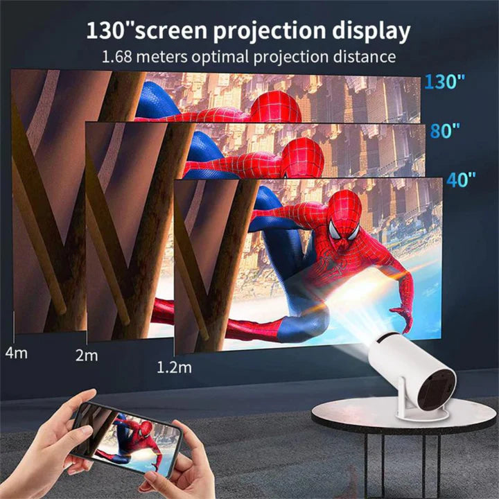 LuminoCo Ultra HD Projector Bundle + Free Moving Screen